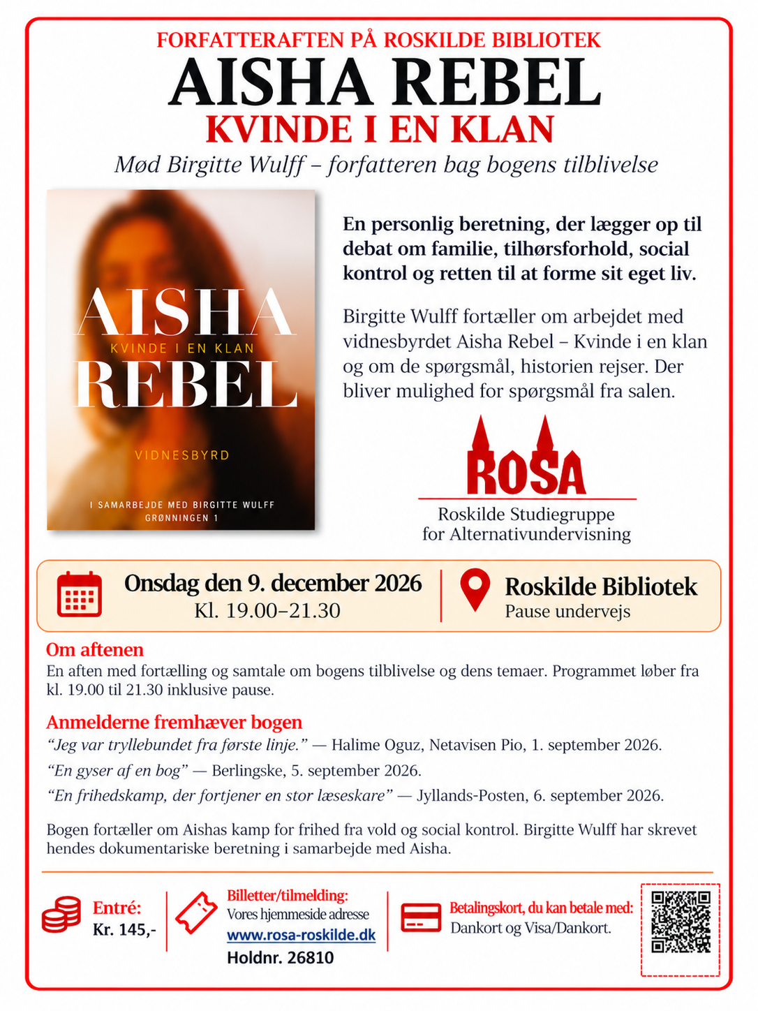 Aisha Rebel – Forfatteraften I Roskilde 99